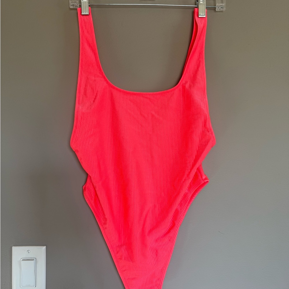 Aerie Pink One Piece Swimsuit with High-Cut Legs